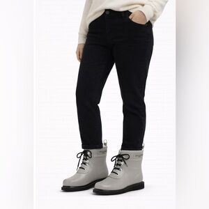 ILSE JACOBSEN light Gray Ankle Boots in boot bag & box NWT